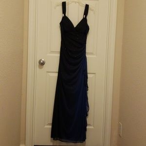Navy blue evening gown